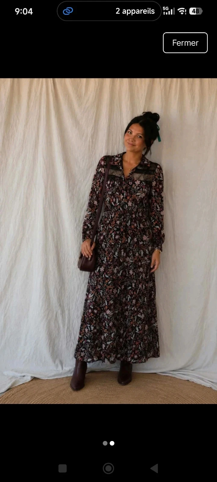 Robe longue legere taille S